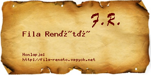 Fila Renátó névjegykártya