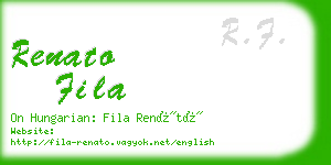 renato fila business card